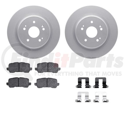 Dynamic Friction Company 4512-58046 GEOSPEC Coated Rotors with 5000 Brake Pads - Ceramic and Hardware