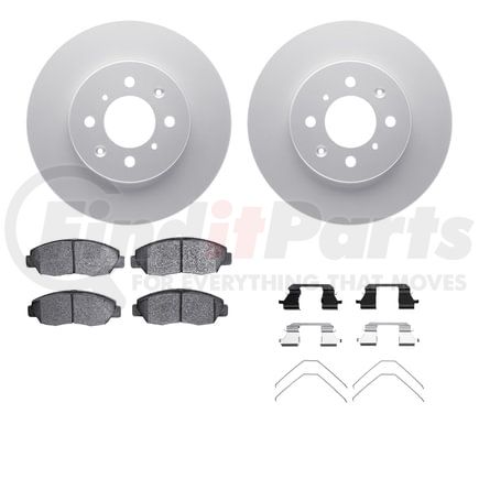 Dynamic Friction Company 4512-59108 GEOSPEC Coated Rotors with 5000 Brake Pads - Ceramic and Hardware