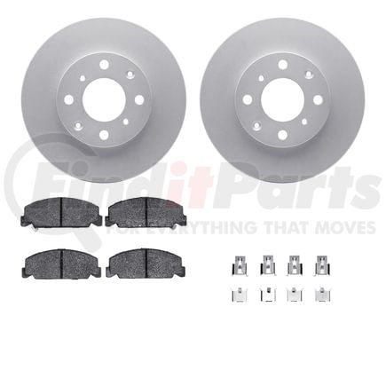 Dynamic Friction Company 4512-59111 GEOSPEC Coated Rotors with 5000 Brake Pads - Ceramic and Hardware