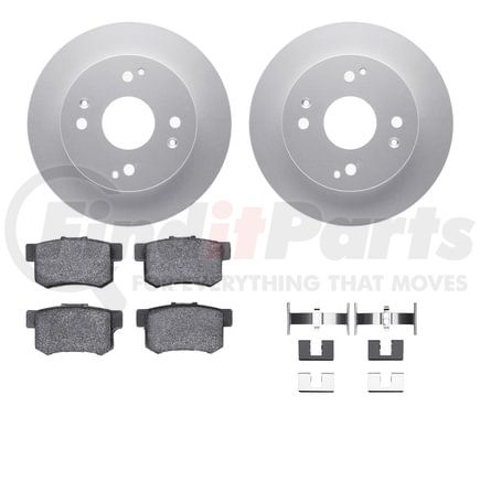 Dynamic Friction Company 4512-59114 GEOSPEC Coated Rotors with 5000 Brake Pads - Ceramic and Hardware