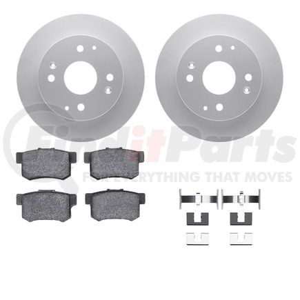 Dynamic Friction Company 4512-59119 GEOSPEC Coated Rotors with 5000 Brake Pads - Ceramic and Hardware