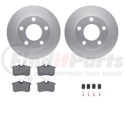 Dynamic Friction Company 4512-74084 GEOSPEC Coated Rotors with 5000 Brake Pads - Ceramic and Hardware