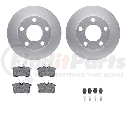 Dynamic Friction Company 4512-74085 GEOSPEC Coated Rotors with 5000 Brake Pads - Ceramic and Hardware