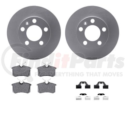 Dynamic Friction Company 4512-74094 GEOSPEC Coated Rotors with 5000 Brake Pads - Ceramic and Hardware