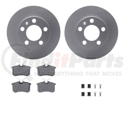 Dynamic Friction Company 4512-74096 GEOSPEC Coated Rotors with 5000 Brake Pads - Ceramic and Hardware