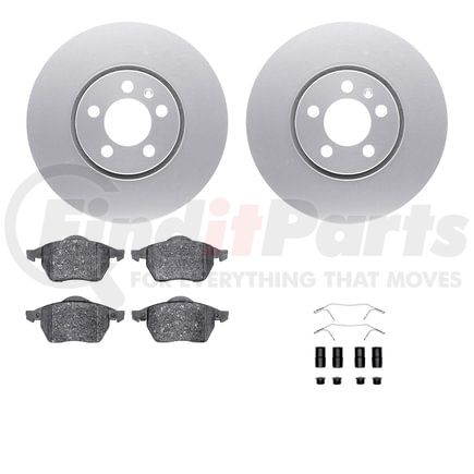 Dynamic Friction Company 4512-74098 GEOSPEC Coated Rotors with 5000 Brake Pads - Ceramic and Hardware