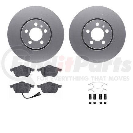 Dynamic Friction Company 4512-74102 GEOSPEC Coated Rotors with 5000 Brake Pads - Ceramic and Hardware
