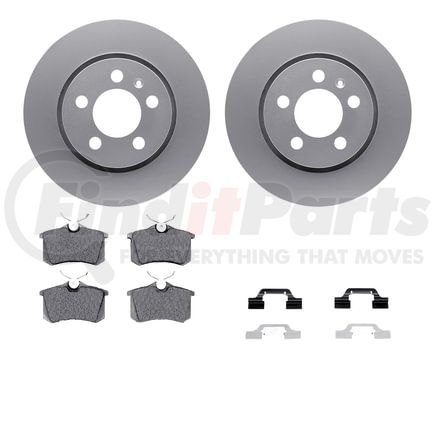 Dynamic Friction Company 4512-74110 GEOSPEC Coated Rotors with 5000 Brake Pads - Ceramic and Hardware