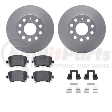 Dynamic Friction Company 4512-74115 GEOSPEC Coated Rotors with 5000 Brake Pads - Ceramic and Hardware