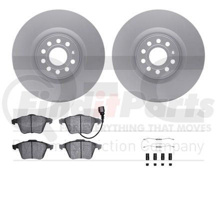 Dynamic Friction Company 4512-74119 GEOSPEC Coated Rotors with 5000 Brake Pads - Ceramic and Hardware