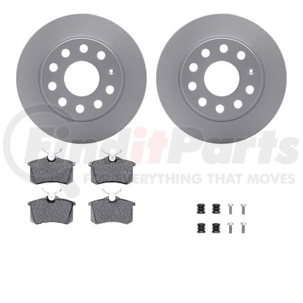 Dynamic Friction Company 4512-74136 GEOSPEC Coated Rotors with 5000 Brake Pads - Ceramic and Hardware