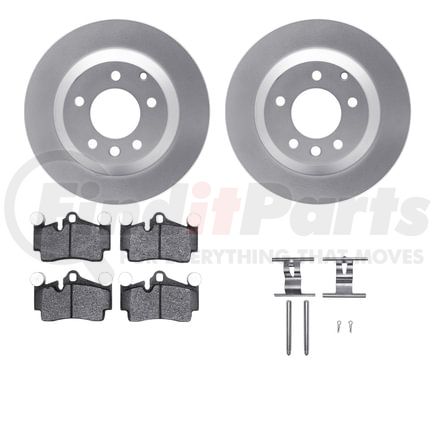 Dynamic Friction Company 4512-74142 GEOSPEC Coated Rotors with 5000 Brake Pads - Ceramic and Hardware