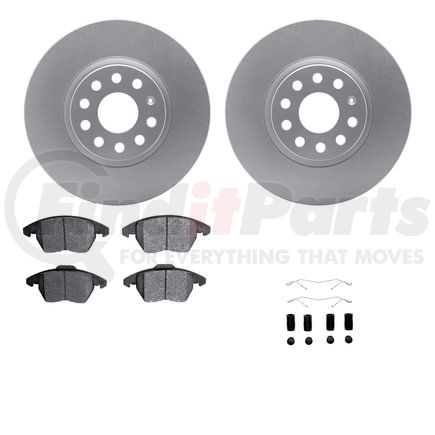 Dynamic Friction Company 4512-74149 GEOSPEC Coated Rotors with 5000 Brake Pads - Ceramic and Hardware