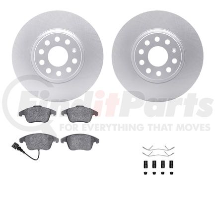 Dynamic Friction Company 4512-74151 GEOSPEC Coated Rotors with 5000 Brake Pads - Ceramic and Hardware