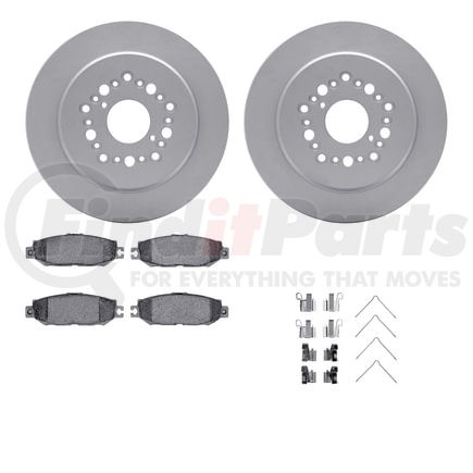 Dynamic Friction Company 4512-75041 GEOSPEC Coated Rotors with 5000 Brake Pads - Ceramic and Hardware