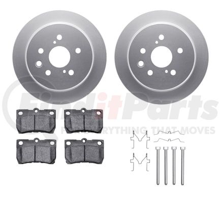 Dynamic Friction Company 4512-75048 GEOSPEC Coated Rotors with 5000 Brake Pads - Ceramic and Hardware