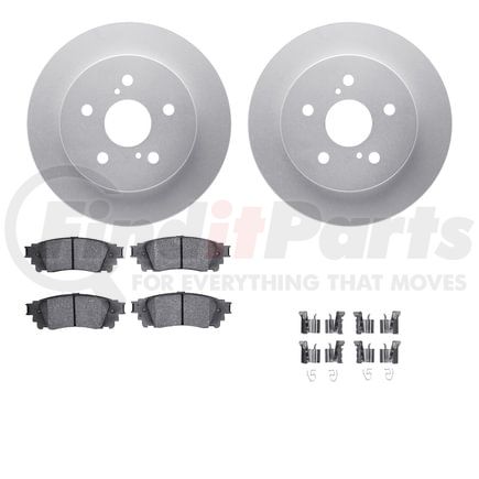 Dynamic Friction Company 4512-75056 GEOSPEC Coated Rotors with 5000 Brake Pads - Ceramic and Hardware