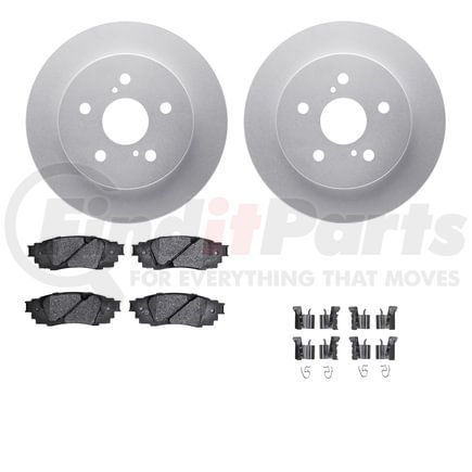 Dynamic Friction Company 4512-75057 GEOSPEC Coated Rotors with 5000 Brake Pads - Ceramic and Hardware
