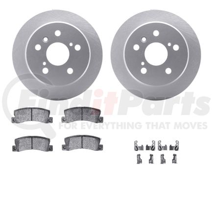 Dynamic Friction Company 4512-76105 GEOSPEC Coated Rotors with 5000 Brake Pads - Ceramic and Hardware