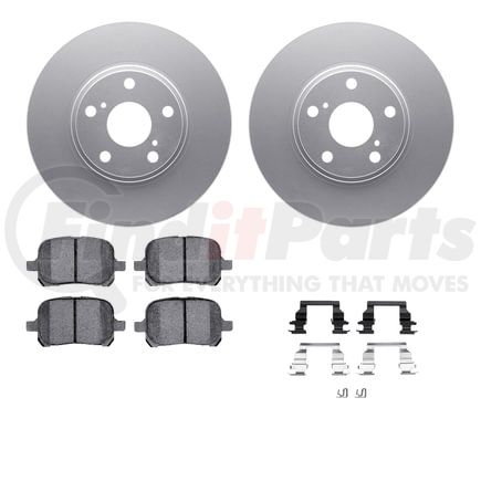 Dynamic Friction Company 4512-76108 GEOSPEC Coated Rotors with 5000 Brake Pads - Ceramic and Hardware