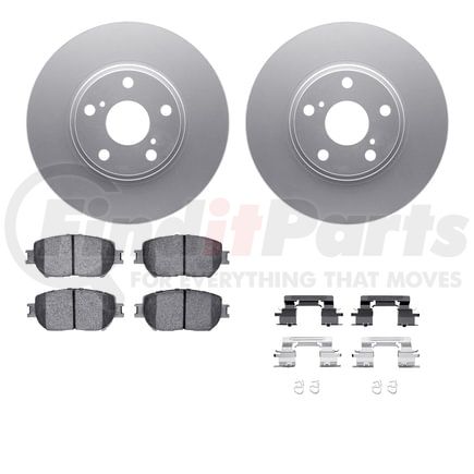 Dynamic Friction Company 4512-76111 GEOSPEC Coated Rotors with 5000 Brake Pads - Ceramic and Hardware