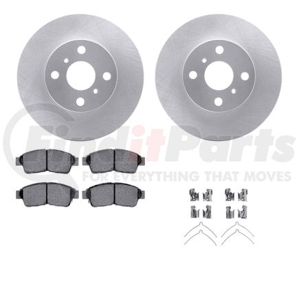 Dynamic Friction Company 4512-76113 GEOSPEC Coated Rotors with 5000 Brake Pads - Ceramic and Hardware