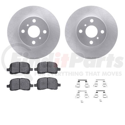 Dynamic Friction Company 4512-76114 GEOSPEC Coated Rotors with 5000 Brake Pads - Ceramic and Hardware