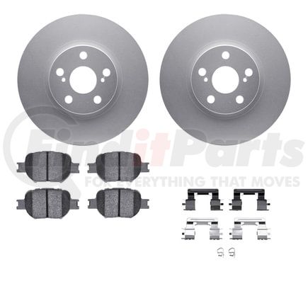 Dynamic Friction Company 4512-76116 GEOSPEC Coated Rotors with 5000 Brake Pads - Ceramic and Hardware