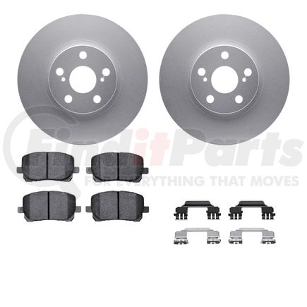 Dynamic Friction Company 4512-76117 GEOSPEC Coated Rotors with 5000 Brake Pads - Ceramic and Hardware