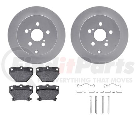 Dynamic Friction Company 4512-76118 GEOSPEC Coated Rotors with 5000 Brake Pads - Ceramic and Hardware