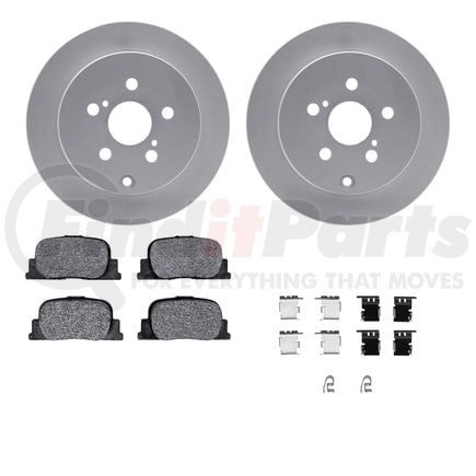 Dynamic Friction Company 4512-76119 GEOSPEC Coated Rotors with 5000 Brake Pads - Ceramic and Hardware