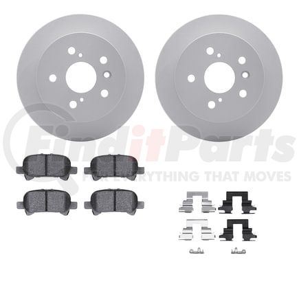 Dynamic Friction Company 4512-76131 GEOSPEC Coated Rotors with 5000 Brake Pads - Ceramic and Hardware