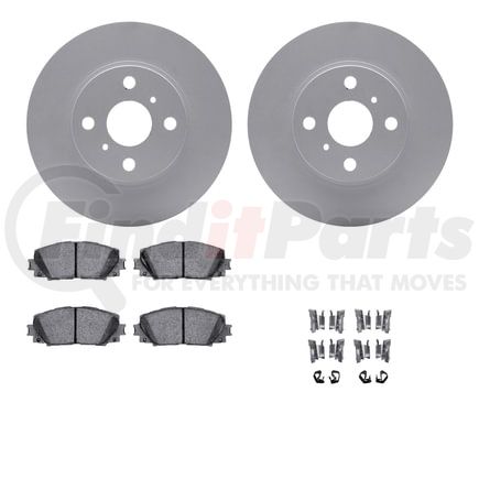 Dynamic Friction Company 4512-76136 GEOSPEC Coated Rotors with 5000 Brake Pads - Ceramic and Hardware