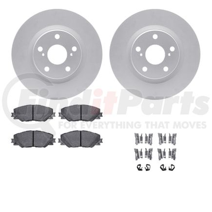 Dynamic Friction Company 4512-76138 GEOSPEC Coated Rotors with 5000 Brake Pads - Ceramic and Hardware