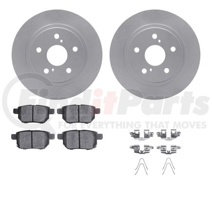 Dynamic Friction Company 4512-76142 GEOSPEC Coated Rotors with 5000 Brake Pads - Ceramic and Hardware