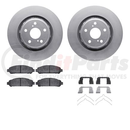 Dynamic Friction Company 4512-76147 GEOSPEC Coated Rotors with 5000 Brake Pads - Ceramic and Hardware
