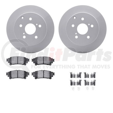 Dynamic Friction Company 4512-76152 GEOSPEC Coated Rotors with 5000 Brake Pads - Ceramic and Hardware