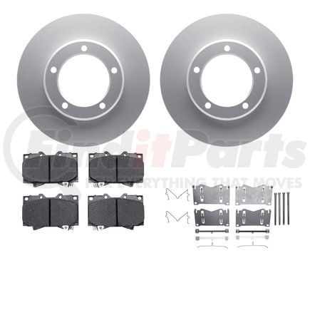 Dynamic Friction Company 4512-76159 GEOSPEC Coated Rotors with 5000 Brake Pads - Ceramic and Hardware