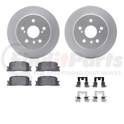 Dynamic Friction Company 4512-76162 GEOSPEC Coated Rotors with 5000 Brake Pads - Ceramic and Hardware