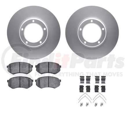 Dynamic Friction Company 4512-76163 GEOSPEC Coated Rotors with 5000 Brake Pads - Ceramic and Hardware