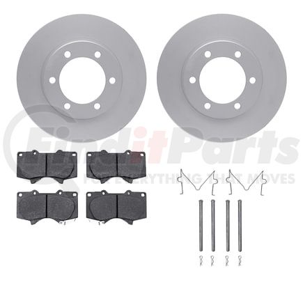 Dynamic Friction Company 4512-76169 GEOSPEC Coated Rotors with 5000 Brake Pads - Ceramic and Hardware