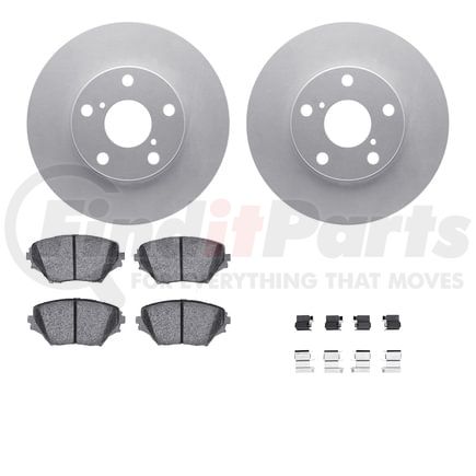 Dynamic Friction Company 4512-76170 GEOSPEC Coated Rotors with 5000 Brake Pads - Ceramic and Hardware