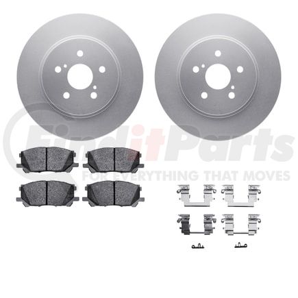 Dynamic Friction Company 4512-76174 GEOSPEC Coated Rotors with 5000 Brake Pads - Ceramic and Hardware