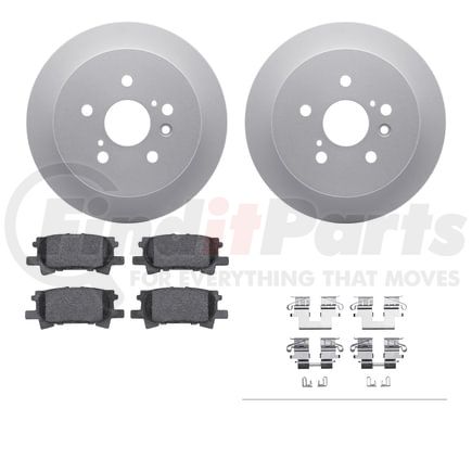 Dynamic Friction Company 4512-76175 GEOSPEC Coated Rotors with 5000 Brake Pads - Ceramic and Hardware