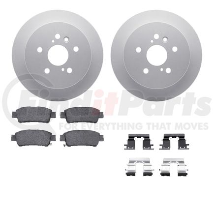 Dynamic Friction Company 4512-76176 GEOSPEC Coated Rotors with 5000 Brake Pads - Ceramic and Hardware