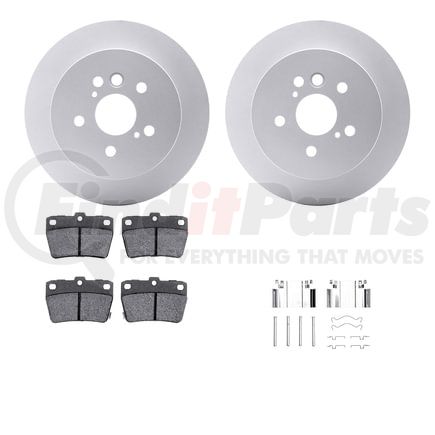 Dynamic Friction Company 4512-76177 GEOSPEC Coated Rotors with 5000 Brake Pads - Ceramic and Hardware
