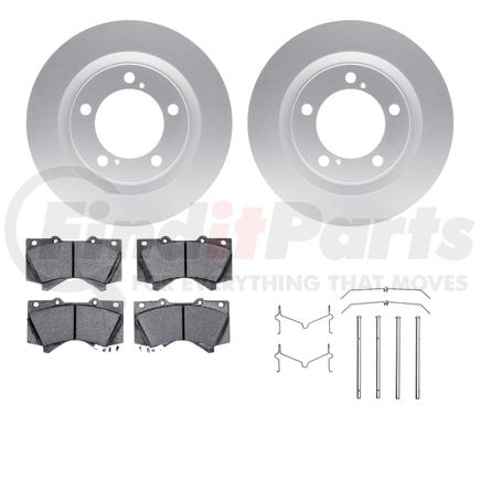 Dynamic Friction Company 4512-76181 GEOSPEC Coated Rotors with 5000 Brake Pads - Ceramic and Hardware