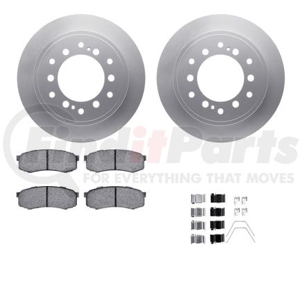 Dynamic Friction Company 4512-76189 GEOSPEC Coated Rotors with 5000 Brake Pads - Ceramic and Hardware