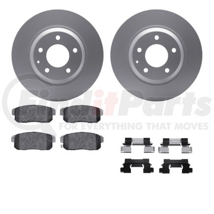 Dynamic Friction Company 4512-80071 GEOSPEC Coated Rotors with 5000 Brake Pads - Ceramic and Hardware