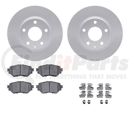 Dynamic Friction Company 4512-80083 GEOSPEC Coated Rotors with 5000 Brake Pads - Ceramic and Hardware